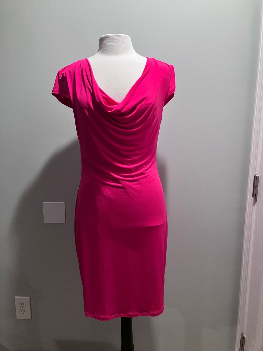 Early 00’s vintage Victoria's Secret Sleek Cowl-Neck Midi Dress